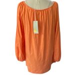 Boden Bright Orange Blouson Cotton Top Long Sleeve Blouse NEW Size LARGE Photo 3