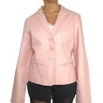 Bagatelle 90s Vintage Pink Leather Jacket Pastel Medium Retro Photo 8