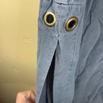 Free People Free‎ People Women's Medium Blue Linen Viscose V Neck Sleeveless Boho Top Photo 3