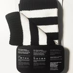 American Apparel Vintage NEW Thigh High Thick Socks Black White Stripes rare y2k Photo 2