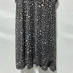 Susan Graver New Animal Print Mesh Midi Wrap Dress Grey Black Size Medium Photo 4