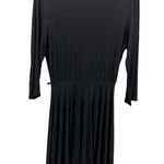Rolla Coster Black Wrap Plunging V Neck 3 Quarter Sleeve Flowy Tie Waist Dress S Photo 7
