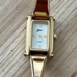 Belair Luxury Ladies Watch White Rectangular Dial Gold Photo 4