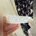 ZARA Flower Navy Blue Embroidered Midi Dress Size Medium Photo 6