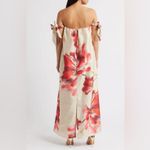 Hutch Iris Off-Shoulder Maxi Dress | Floral, Bow - Beige Photo 3