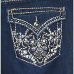 Nine West Denim Blue Jeans Size 10 W30 Straight Leg Embroidered Bling Boot Photo 1