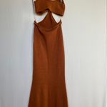 Cult Gaia NWT Serita cutout knit cotton-blend maxi dress in Amber size L large Photo 9