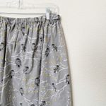 Handmade [] Gray Birds Branches Novelty Print Fit & Flare Retro Midi Skirt Sz 1X Photo 4