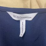 BCBGeneration  Navy Blue Faux Wrap Skirt V Neck Romper Size XS Photo 7