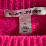 autumn cashmere Hot Pink Leopard Pullover Sweater XS Fuchsia MobWife Crewneck Photo 9
