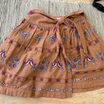 Anthropologie  Meghan Embroidered Mini Skirt size 6 Photo 3