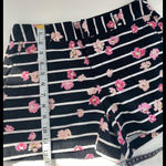 Elle  Black and Pink Floral Chino Shorts Size 2 Photo 7
