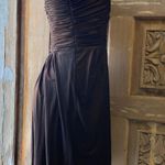 Badgley Mischka Bagdley Mischka Bronze Strapless Ruched Dress Size 8 NWT Photo 4