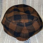 Payless Shoe Source Brown Plaid Cap Hat Flannel Newsboy Bucket Hat Photo 2