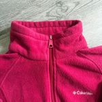 Columbia Fleece Zip Up Magenta Pink Medium Zipper Pockets Athleisure Photo 1