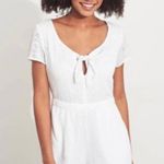 Hollister White Summer Front Tie Eyelet Lace Romper Shorts Photo 0