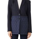 Tibi NWT navy quilted combo blazer size 4 Photo 0