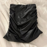 Brooklyn Karma  Strapless Ruched Leather Top Photo 0