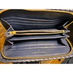 Tory Burch Navy Leather Marion Slouchy Tote Bag Purse Gold Chain & Wallet EUC Photo 10