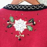 Vintage Christmas Cardigan Sweater BEREK by Takako Saxon Photo 5