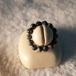 Bundle of 5 Stone Bead Rings Green Photo 4