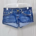 Ymi  Women’s Embroidered Low Rise Denim Shorts Photo 1