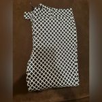 Zac and Rachel  Black /White Capri Coped Geometric Design Sz 6  97 % Cotton Pockets Photo 2