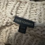 Coco + Carmen  Aztec Print Fringe Poncho Sweater One Size Photo 4