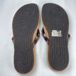UGG  Australia Cork Brown Leather Thong Sandals Shearling Footbed Women US 8 Photo 4