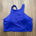 Athleta  Blue High Neck Sports Bra Crop Top Size XL Photo 0