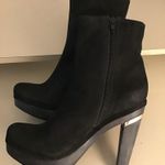 Diane Von Furstenberg  women black suede leather platform boots US 8.5 Euro 39.5 Photo 7