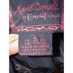 April Cornell Dress Women Large Black Floral Embellished Cowl Neck Maxi Vintage Photo 9