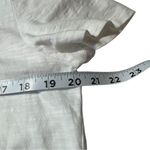 Talbots White Short Sleeve V Neck Crochet Collar Shirt Top Blouse Cotton tee Photo 5