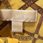 Michael Kors  Equestrian Gold Chain Print Blouse Zip-Up L Photo 9
