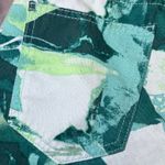 Forever 21 Cargo Pants Womens Small Teal Green Abstract Wide Leg Utility Y2K Photo 11