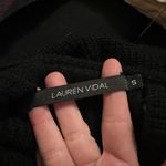 Lauren Vidal Wool Blend Turtleneck Cutout Detail Sweater Size S Black Photo 4