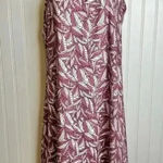 Eddie Bauer  sleeveless racerback dress pink leaf shelf bra size medium D38 Photo 0