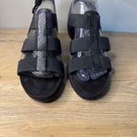 Aerosoles Shoes Womens Black Elastic Strappy Wedge Heel Sandals Shoes Womens 8W Photo 3