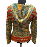 MISS MORENA Sequined Rainbow Gold Loose Knit Babydoll Cardigan Sweater Sz Small Photo 4
