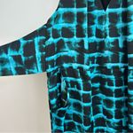 Rachel Roy Teal Blue Printed Robe Wrap Sleeveless Sheath Dress Size 8 Photo 8
