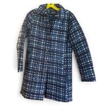 Lands' End Women’s Blue Plaid Primaloft Trench Coat Size 4 Photo 1