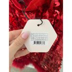 New OW Collection Luna Sequin Feather Red Holiday Dress Size Large Photo 1