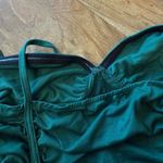 Teal Ruched Crop Top Green Size M Photo 1