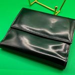 Gucci A Very Nice Rare Black Patent Leather Snap Square Shaped Wallet Photo 2