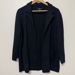 J.Crew  Sophie Knit Open Blazer Size Large Cotton Black Cardigan Merino Wool Photo 2