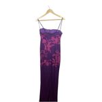 NWOT Finesse Nessa Floral Print Mesh Maxi Dress in Purple/Pink Size M Purple Size M Photo 15