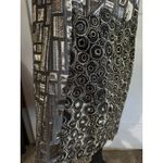 Tia Cibani Vintage Vogue Artistic Pencil Skirt Metallic Geometrical Design Sz 8 Black Photo 4