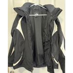 The North Face Jacket Black Full Zip Hooded Parka Zip Out Lining Women's Large L Photo 4