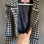 Juicy Couture  90’s Navy&White Polka Dot Wool Blend Double Breasted Peacoat #Bl Photo 3