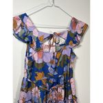 Band of Gypsies  Boho Cottagecore Coastal Grandma Sorority Blue Floral Dress XS Photo 3